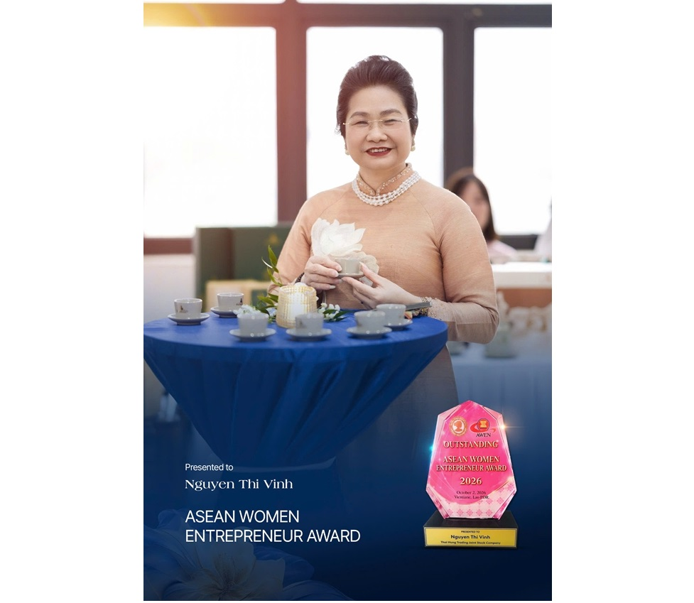 Bà Nguyễn Thị Vinh được vinh danh Nữ doanh nhân ASEAN xuất sắc năm 2026